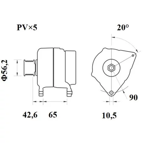 Alternátor MG 405 /MAHLE/ - obr. 4