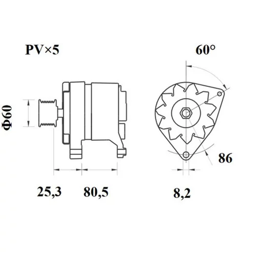 Alternátor MG 420 /MAHLE/ - obr. 4