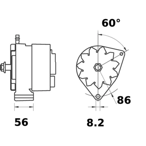 Alternátor MG 517 /MAHLE/ - obr. 1