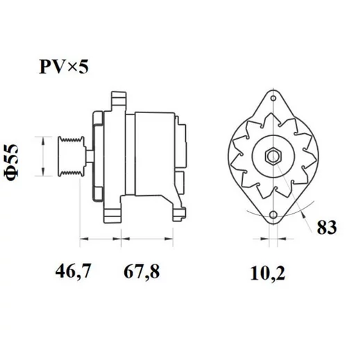 Alternátor MG 537 /MAHLE/ - obr. 1