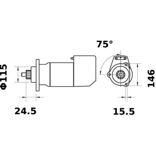 Štartér MS 533 /MAHLE/ - obr. 4