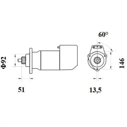 Štartér MS 537 /MAHLE/ - obr. 1