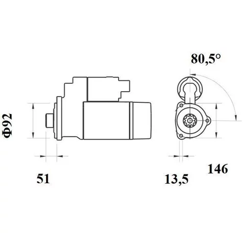 Štartér MS 755 /MAHLE/ - obr. 4