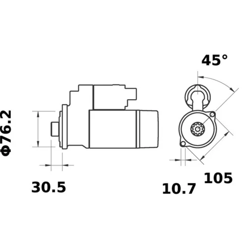 Štartér MS 85 /MAHLE/ - obr. 4