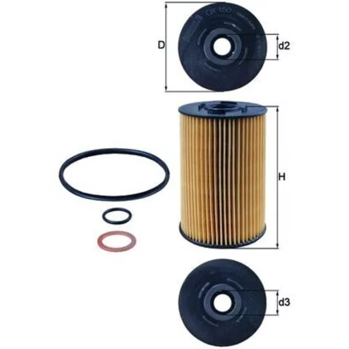 Olejový filter OX 150D1 /MAHLE/ - obr. 2