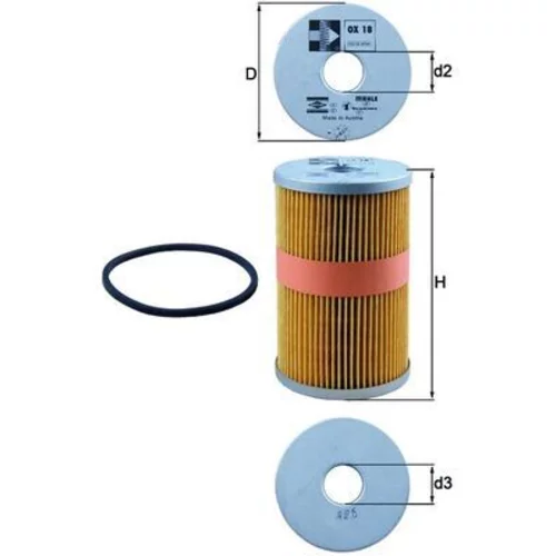 Olejový filter OX 18D /MAHLE/ - obr. 2