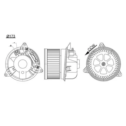 Vnútorný ventilátor AB 195 000S /MAHLE/ - obr. 1