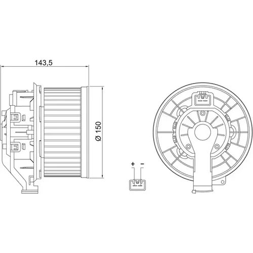Vnútorný ventilátor MAHLE AB 256 000S