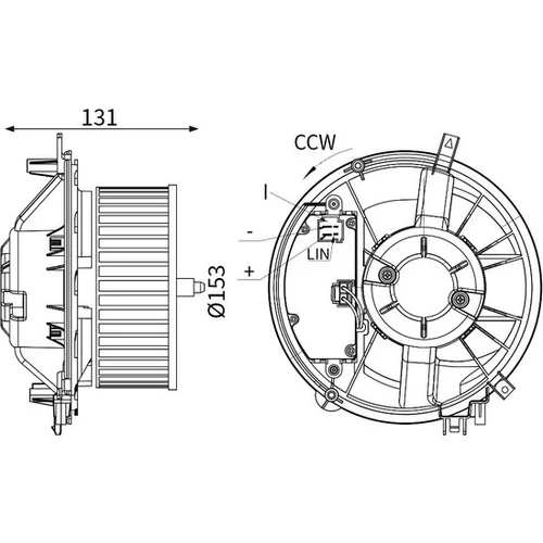 Vnútorný ventilátor MAHLE AB 431 000S