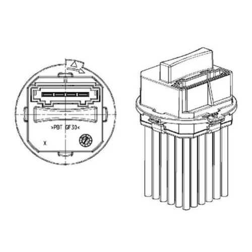Regulator, ventilator vnutorneho priestoru ABR 21 000P /MAHLE/ - obr. 1