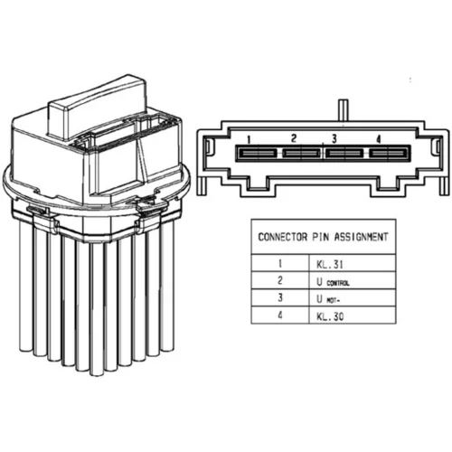 Regulator, ventilator vnutorneho priestoru ABR 53 000P /MAHLE/ - obr. 1