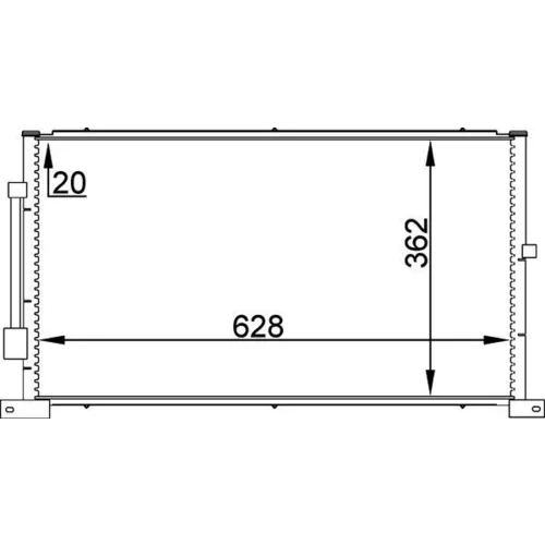 Kondenzátor klimatizácie AC 258 000P /MAHLE/ - obr. 1