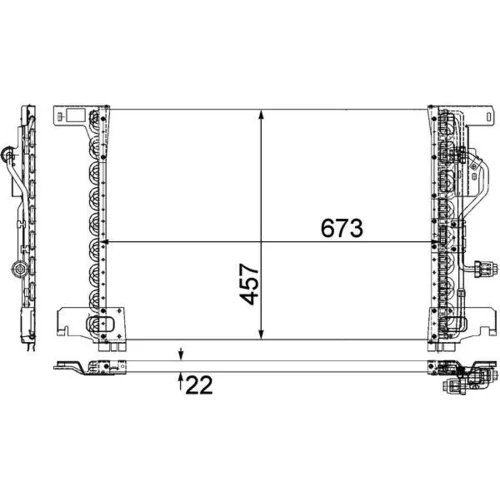 Kondenzátor klimatizácie AC 283 000P /MAHLE/ - obr. 1