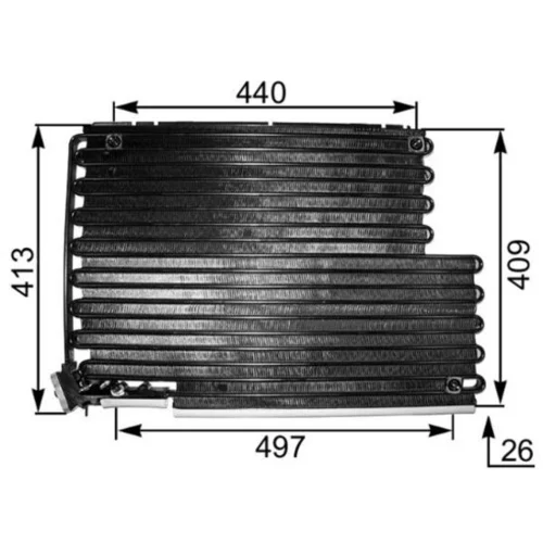 Kondenzátor klimatizácie AC 343 000S /MAHLE/ - obr. 1