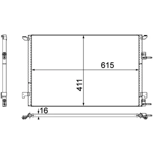 Kondenzátor klimatizácie AC 589 000P /MAHLE/ - obr. 1