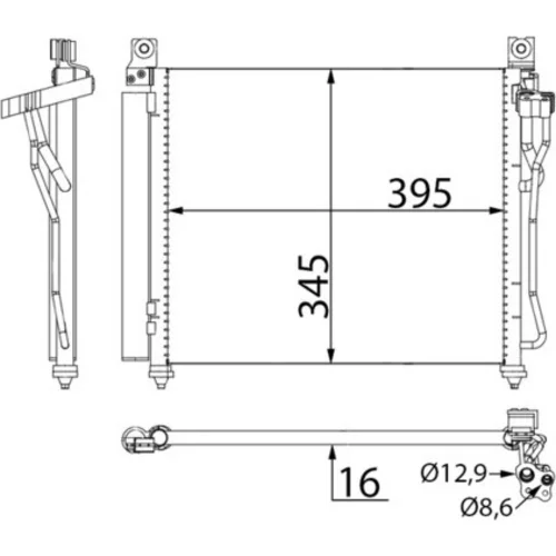 Kondenzátor klimatizácie MAHLE AC 591 000S