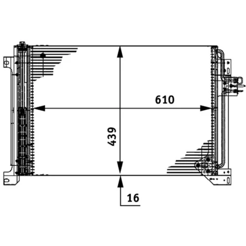 Kondenzátor klimatizácie AC 670 000P /MAHLE/ - obr. 1