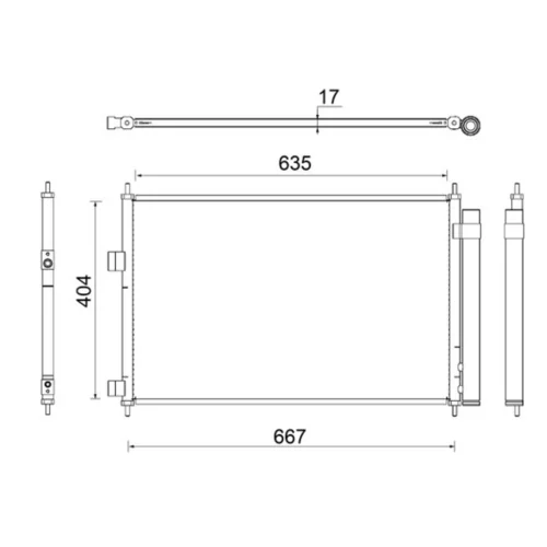Kondenzátor klimatizácie AC 798 000S /MAHLE/ - obr. 1