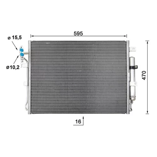 Kondenzátor klimatizácie AC 959 000S /MAHLE/ - obr. 2