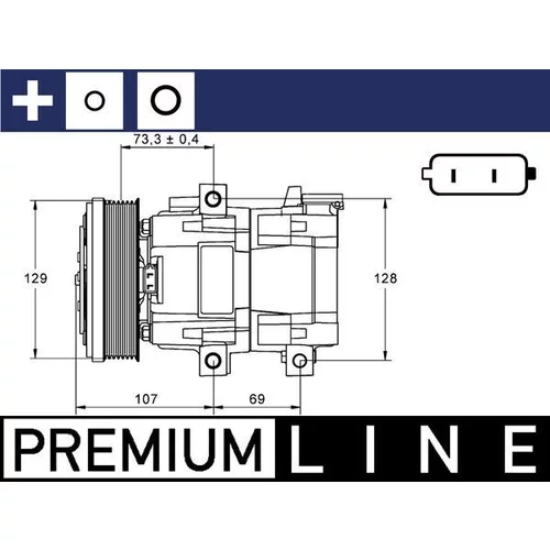 Kompresor klimatizácie ACP 855 000P /MAHLE/ - obr. 3