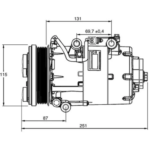 Kompresor klimatizácie ACP 868 000P /MAHLE/ - obr. 1