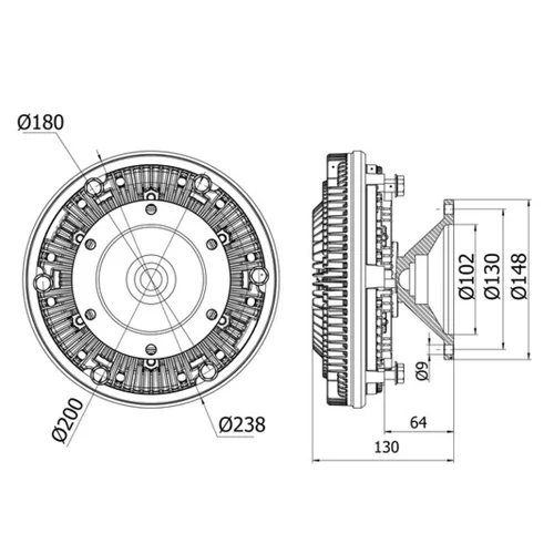 Spojka ventilátora chladenia MAHLE CFC 10 000S