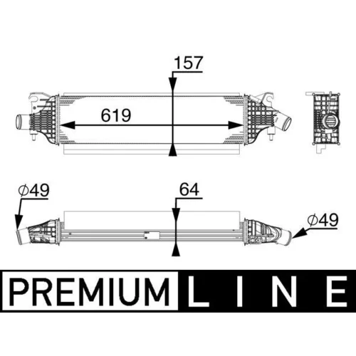 Chladič plniaceho vzduchu CI 213 000P /MAHLE/ - obr. 2