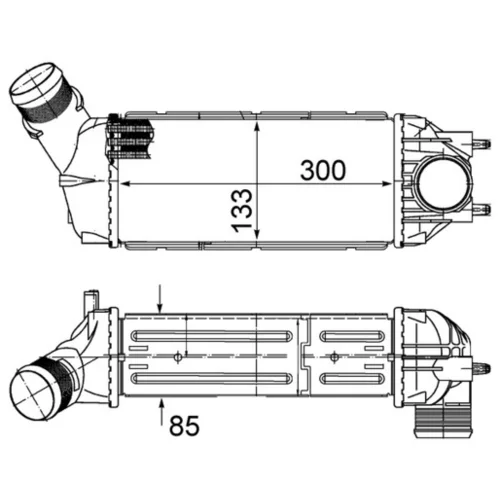 Chladič plniaceho vzduchu CI 492 000S /MAHLE/ - obr. 1