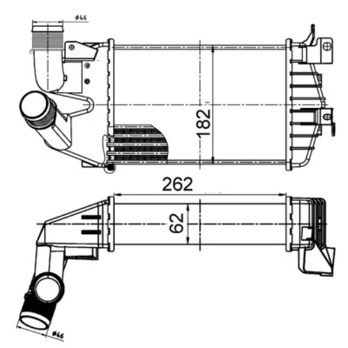 Chladič plniaceho vzduchu CI 510 000S /MAHLE/ - obr. 1