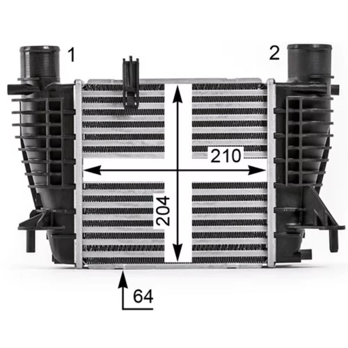 Chladič plniaceho vzduchu CI 533 000P /MAHLE/ - obr. 7
