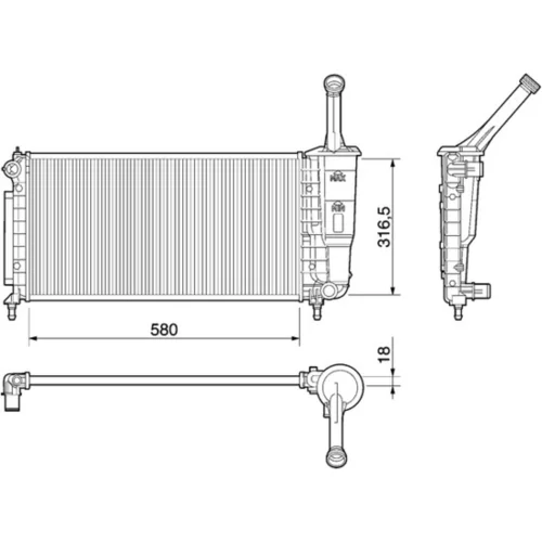 Chladič motora CR 1104 000S /MAHLE/ - obr. 1
