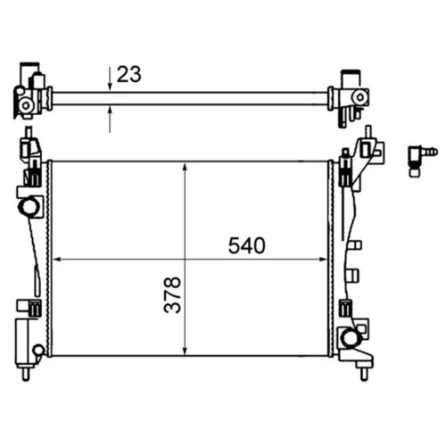 Chladič motora CR 1121 000S /MAHLE/ - obr. 1