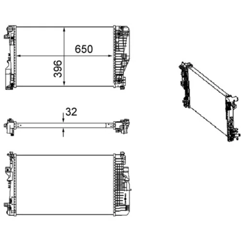 Chladič motora CR 1173 000S /MAHLE/ - obr. 1