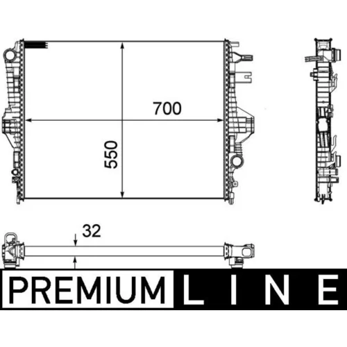 Chladič motora CR 1184 000P /MAHLE/ - obr. 2