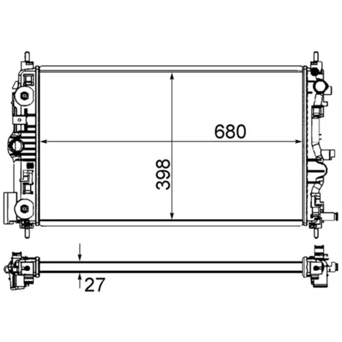 Chladič motora CR 1238 000S /MAHLE/ - obr. 1