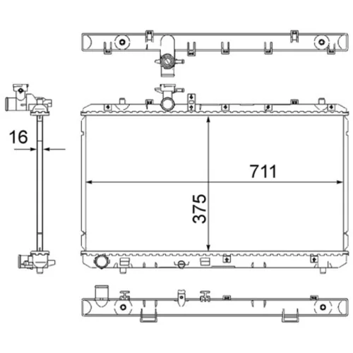 Chladič motora CR 1314 000S /MAHLE/ - obr. 1