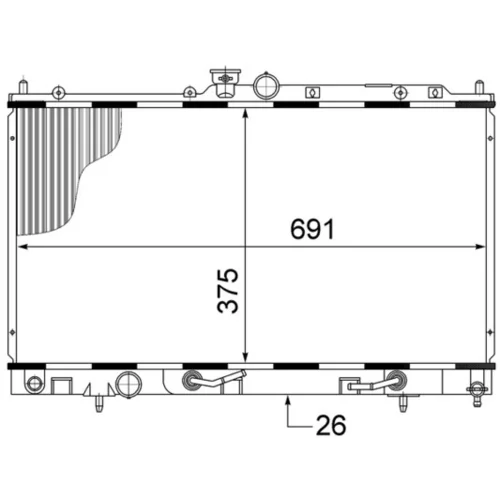 Chladič motora CR 1483 000S /MAHLE/ - obr. 1