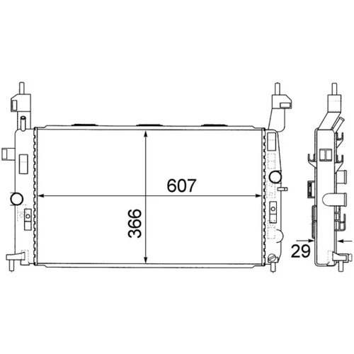 Chladič motora MAHLE CR 1498 000S