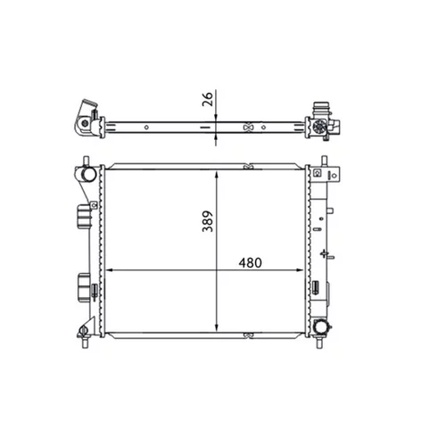 Chladič motora MAHLE CR 1693 000S