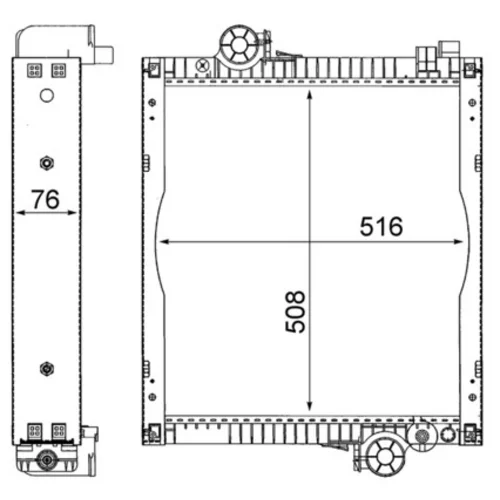 Chladič motora MAHLE CR 216 000S