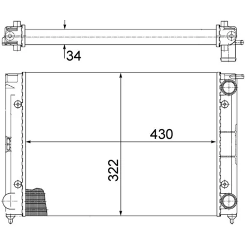 Chladič motora CR 343 000S /MAHLE/ - obr. 11