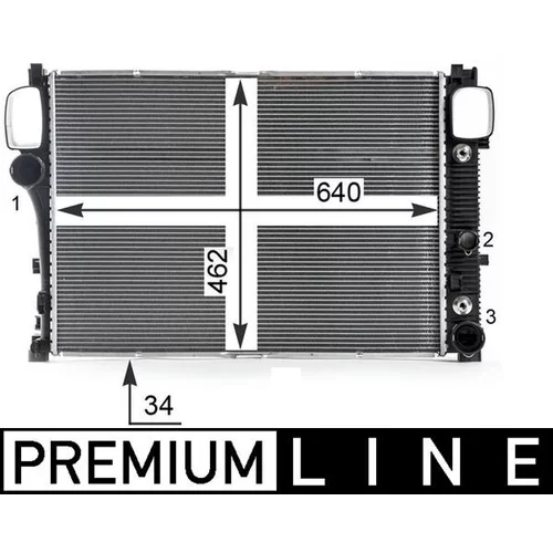 Chladič motora MAHLE CR 38 000P