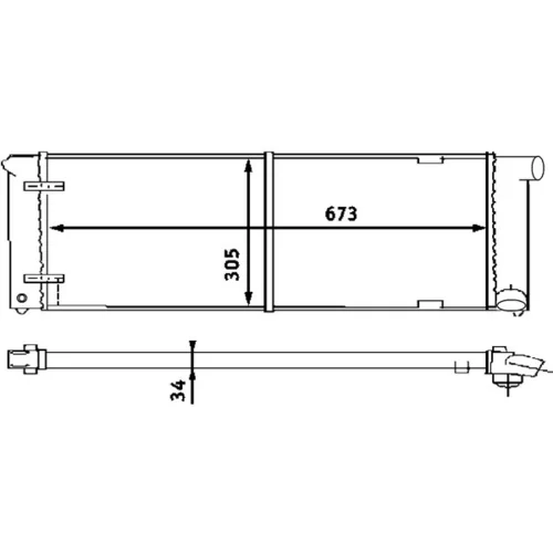 Chladič motora MAHLE CR 407 000S