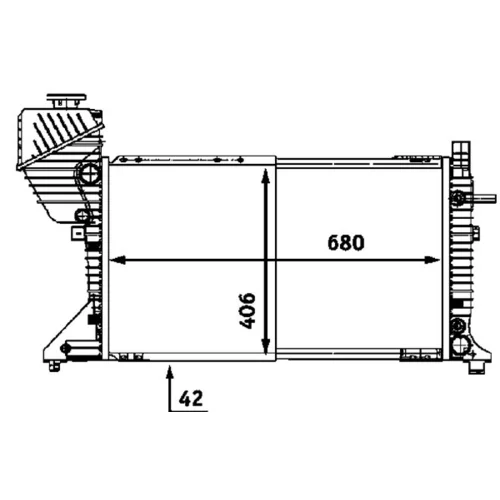 Chladič motora CR 697 000P /MAHLE/ - obr. 1