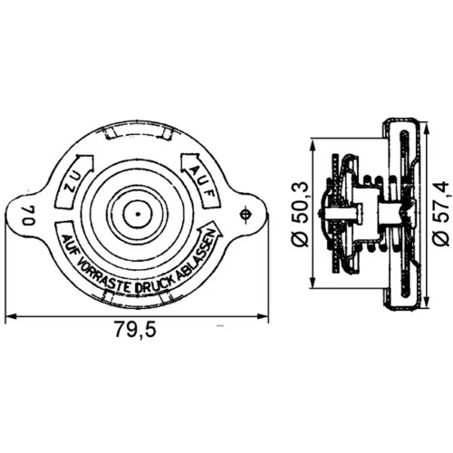 Uzáver chladiča CRB 16 000P /MAHLE/ - obr. 1