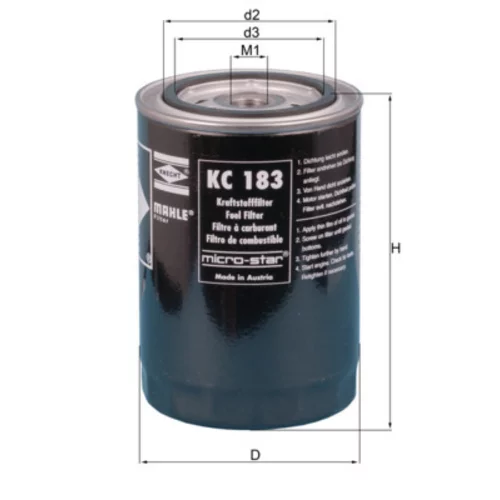 Palivový filter MAHLE KC 183