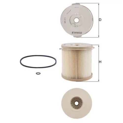 Palivový filter KX 271D /MAHLE/ - obr. 2