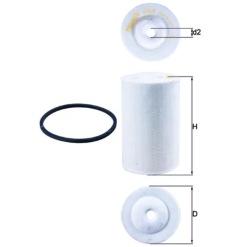 Palivový filter KX 68D /MAHLE/ - obr. 2