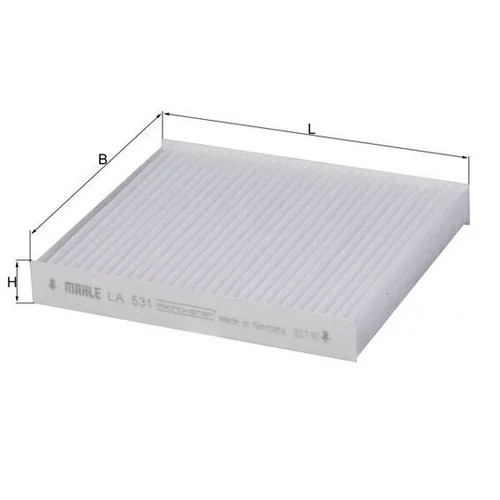 Filter vnútorného priestoru MAHLE LA 531