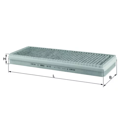 Filter vnútorného priestoru LAK 43 /MAHLE/ - obr. 2